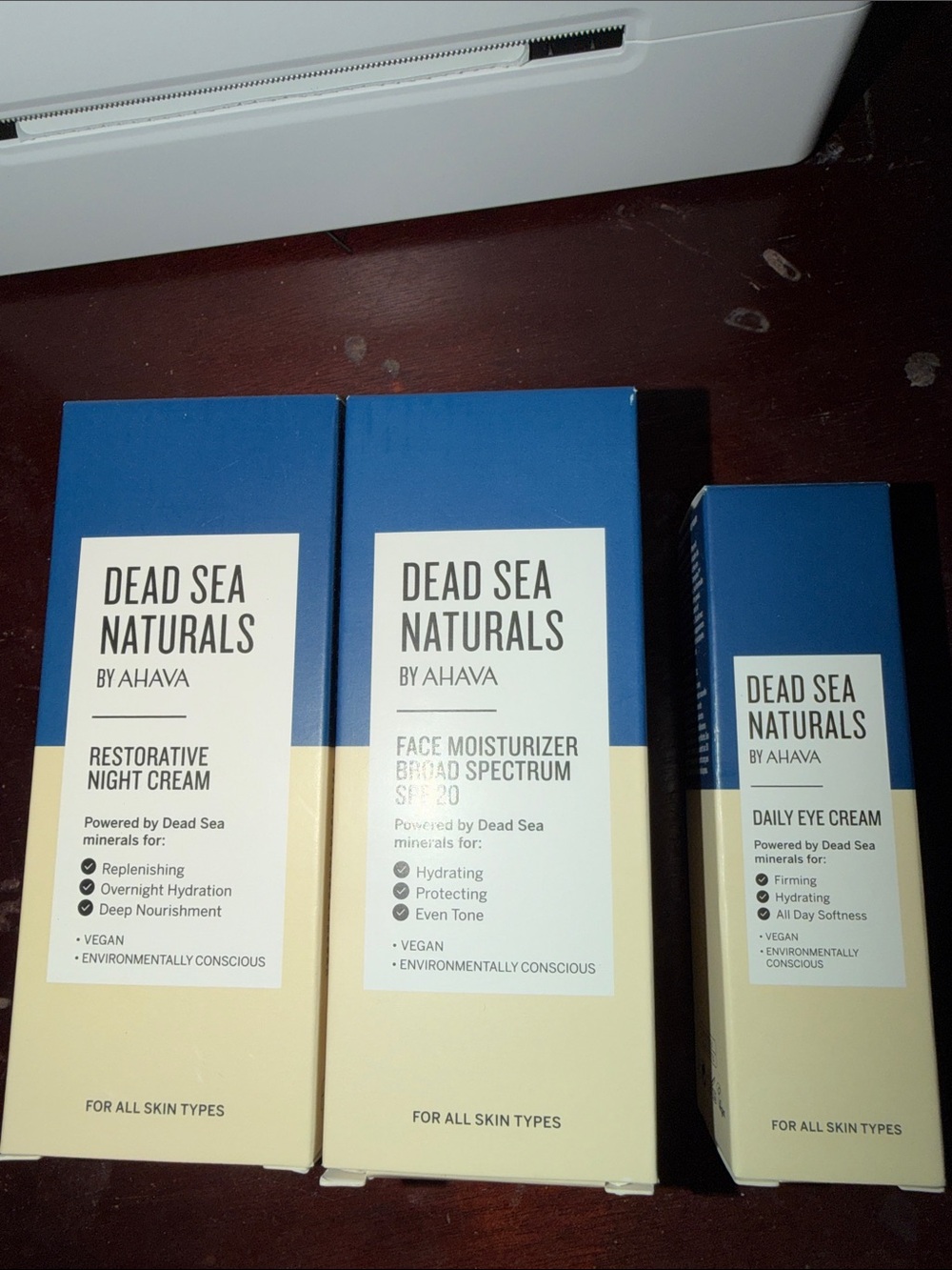 Night cream, face moisturizer spf20 & eye cream by AHAVA